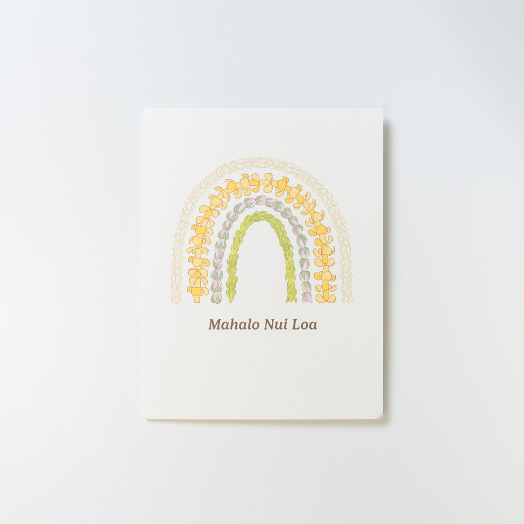Lei Bow - Mahalo Nui Loa Greeting Card