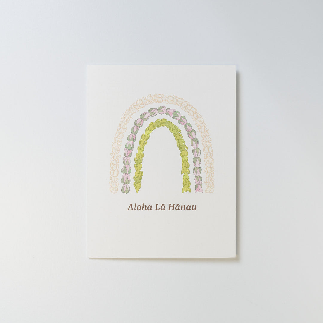 Lei Bow - Aloha La Hanau Greeting Card