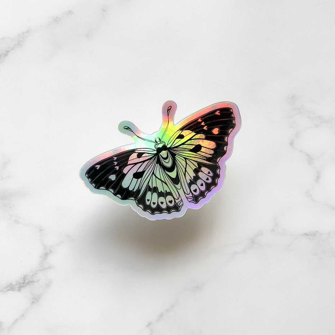 Puuwai Pulelehua Kamehameha Butterfly Holographic Vinyl Sticker