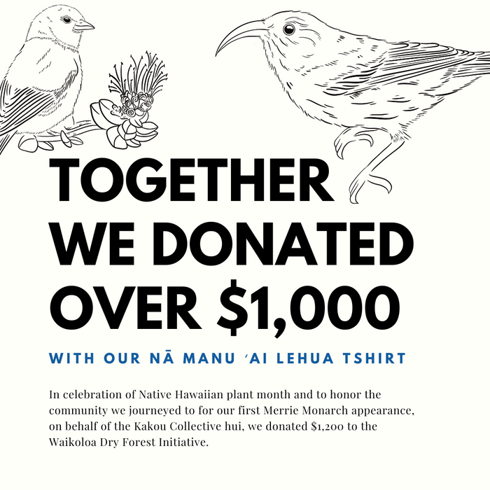 Kakou Collective donates $1,200 to the Waikoloa Dry Forest Initiative