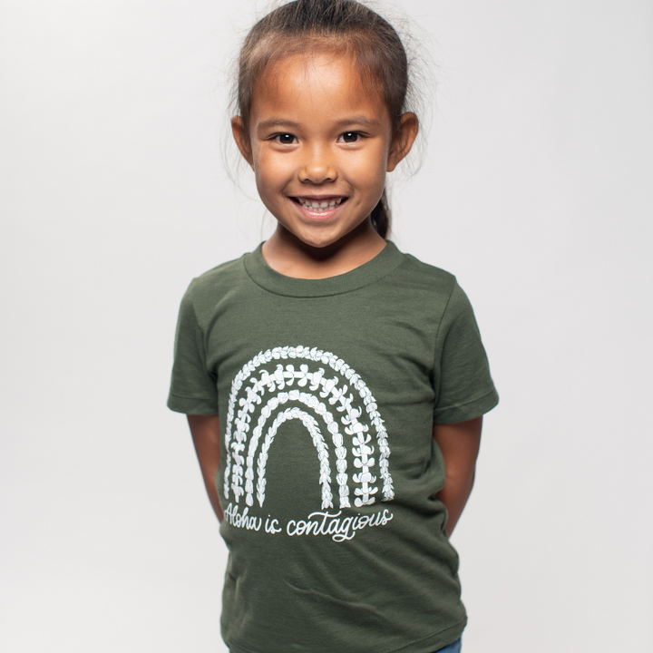 Keiki Aloha is Contagious Lei Bow T-Shirt