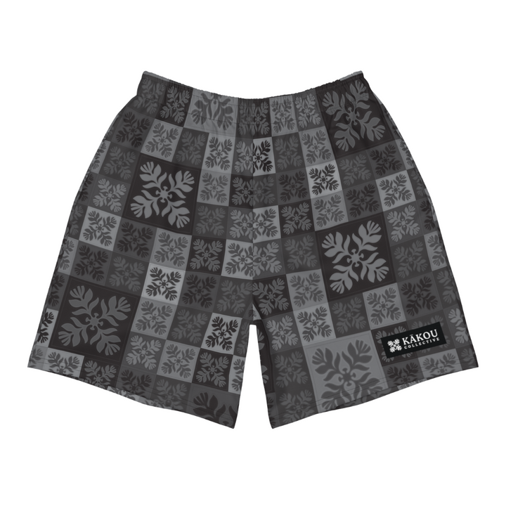 Lehua Block Quilt Athletic Long Shorts