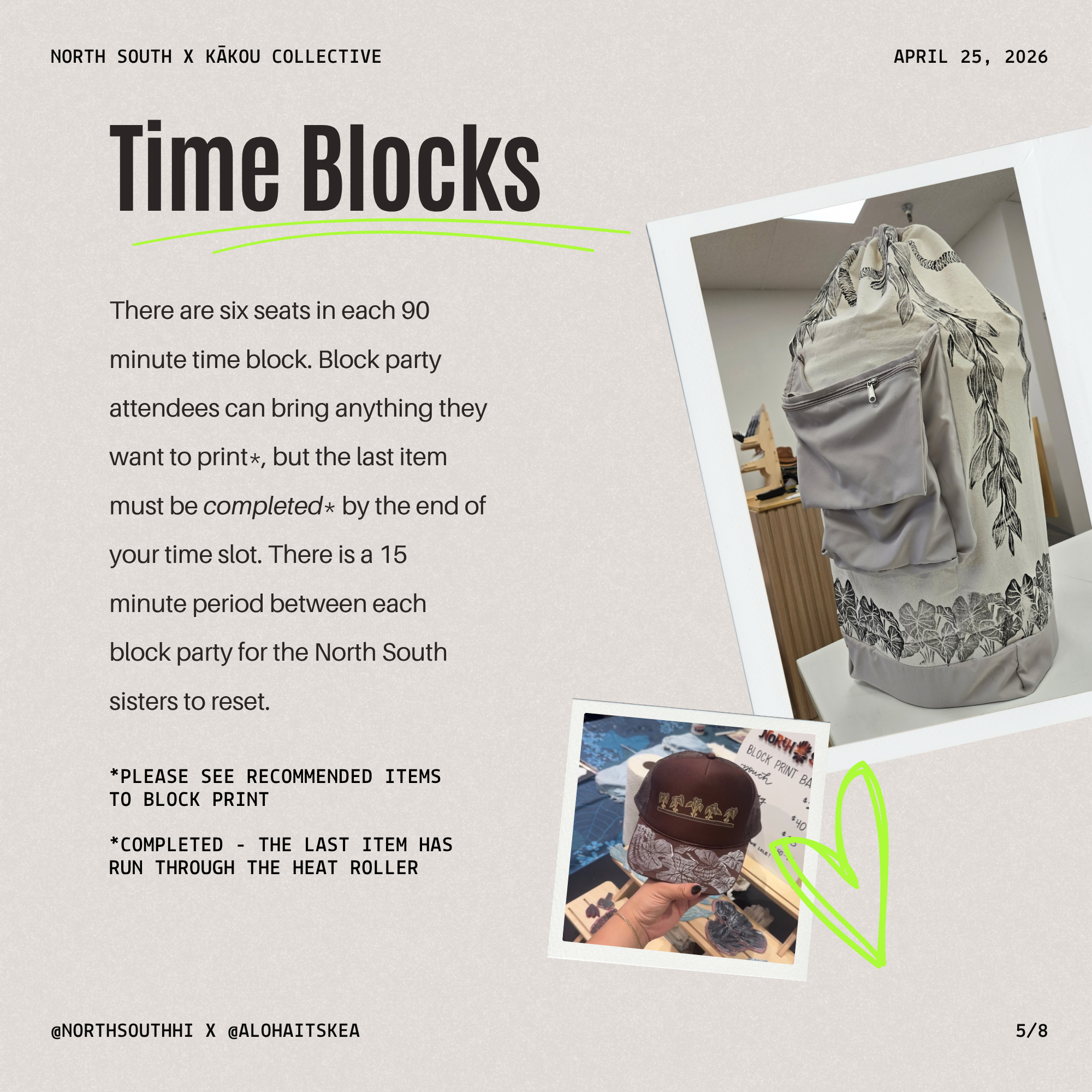 North South Block Party - Block Printing
