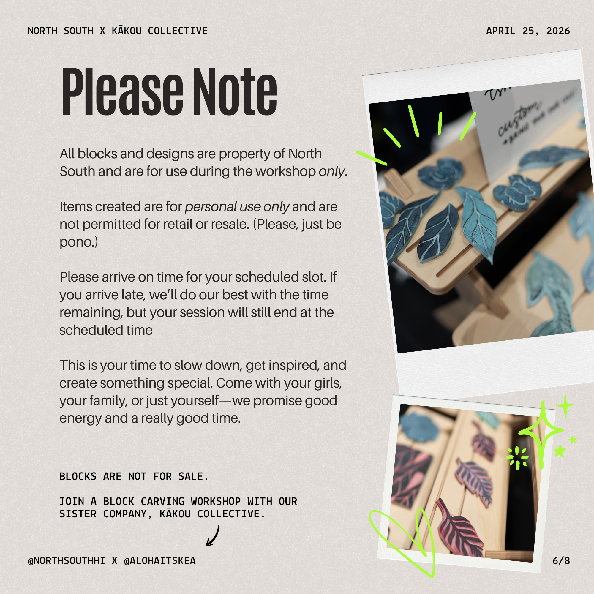 North South Block Party - Block Printing