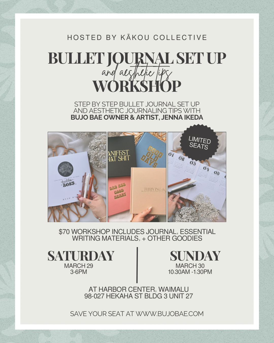 Bullet Journal Set Up & Aesthetic Tips Workshop with Bujo Bae 3/29