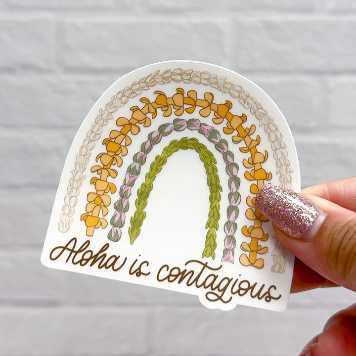 Aloha is Contagious Vinyl Sticker