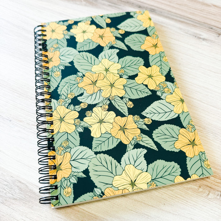 Hawaiian Plant Coil Notebook 5in x 7in