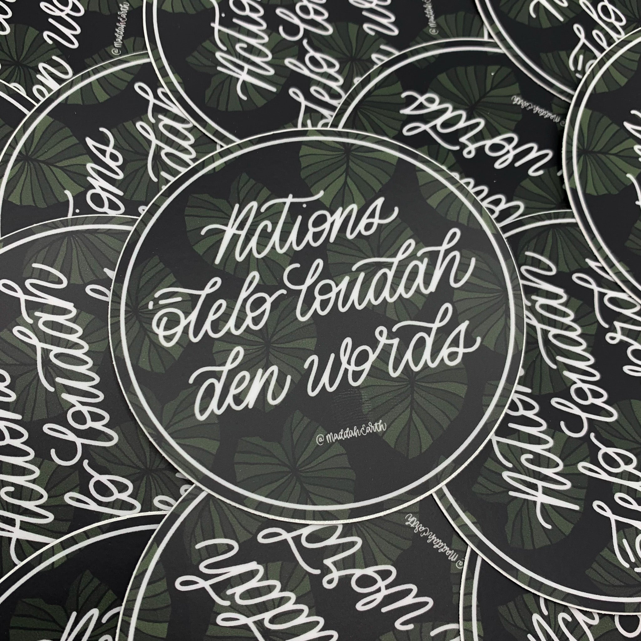 Actions Olelo Loudah Den Words Vinyl Sticker