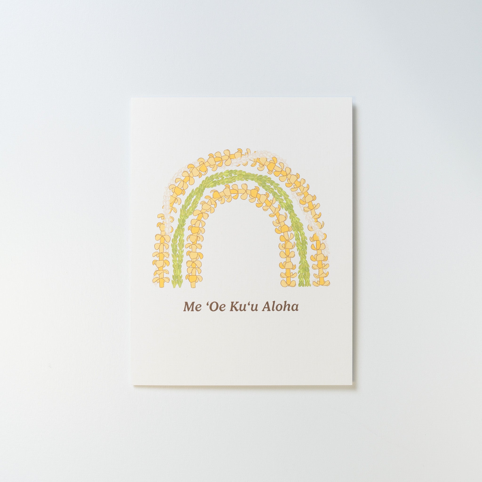 Lei Bow - Me Oe Kuu Aloha Greeting Card