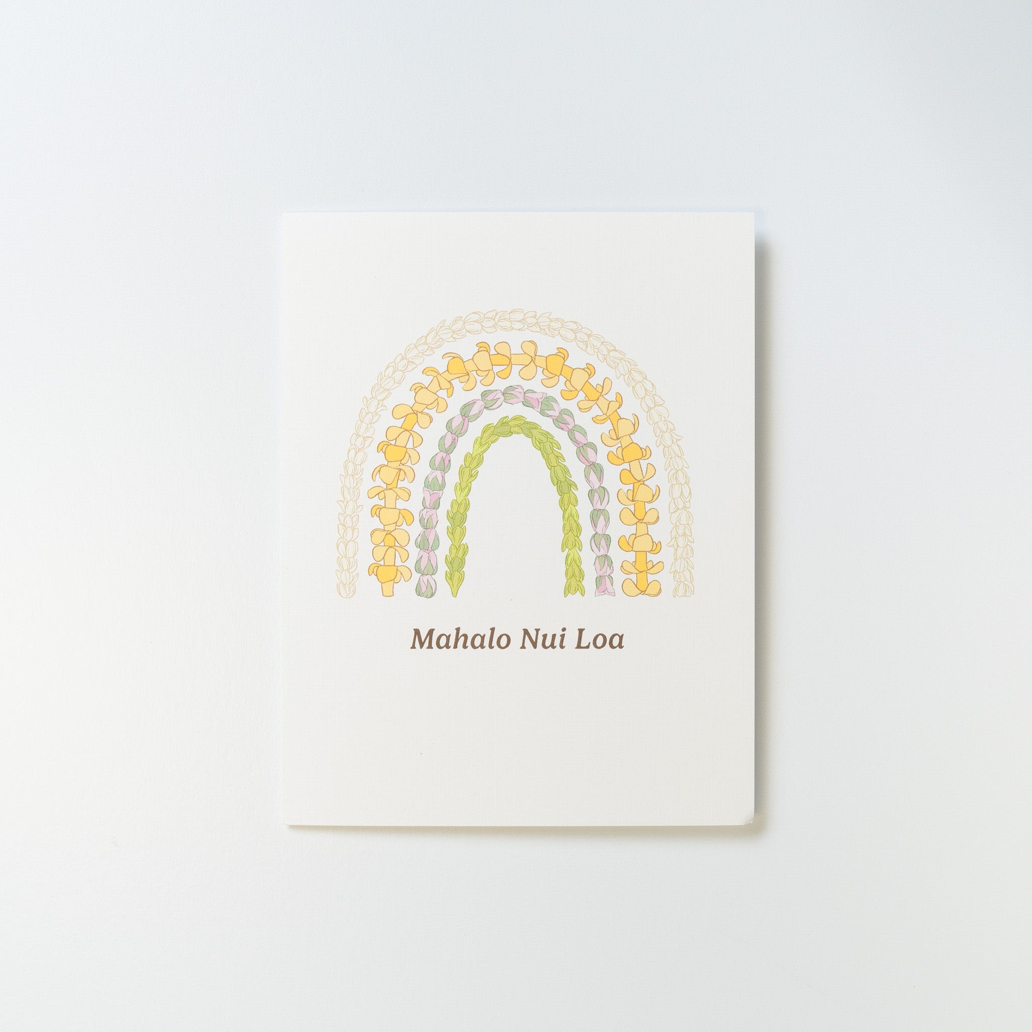 Lei Bow - Mahalo Nui Loa Greeting Card