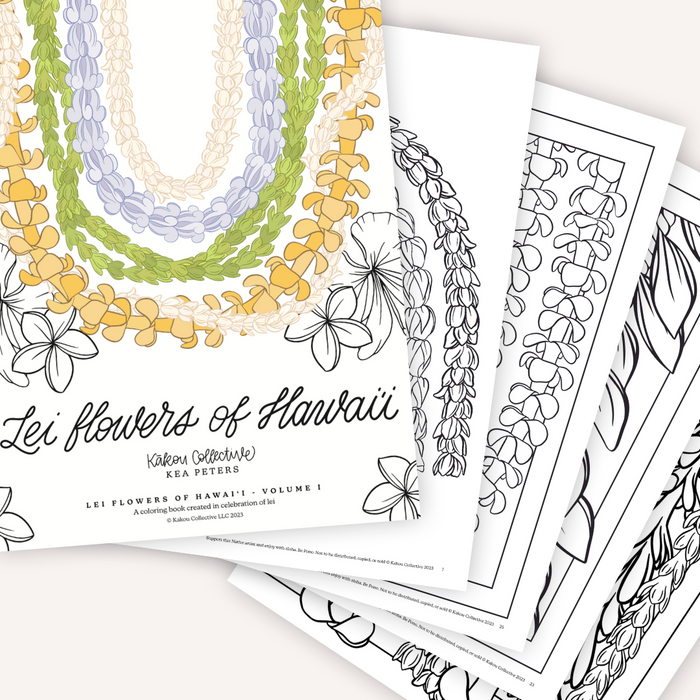 Lei Flowers of Hawaii Coloring Book Volume I