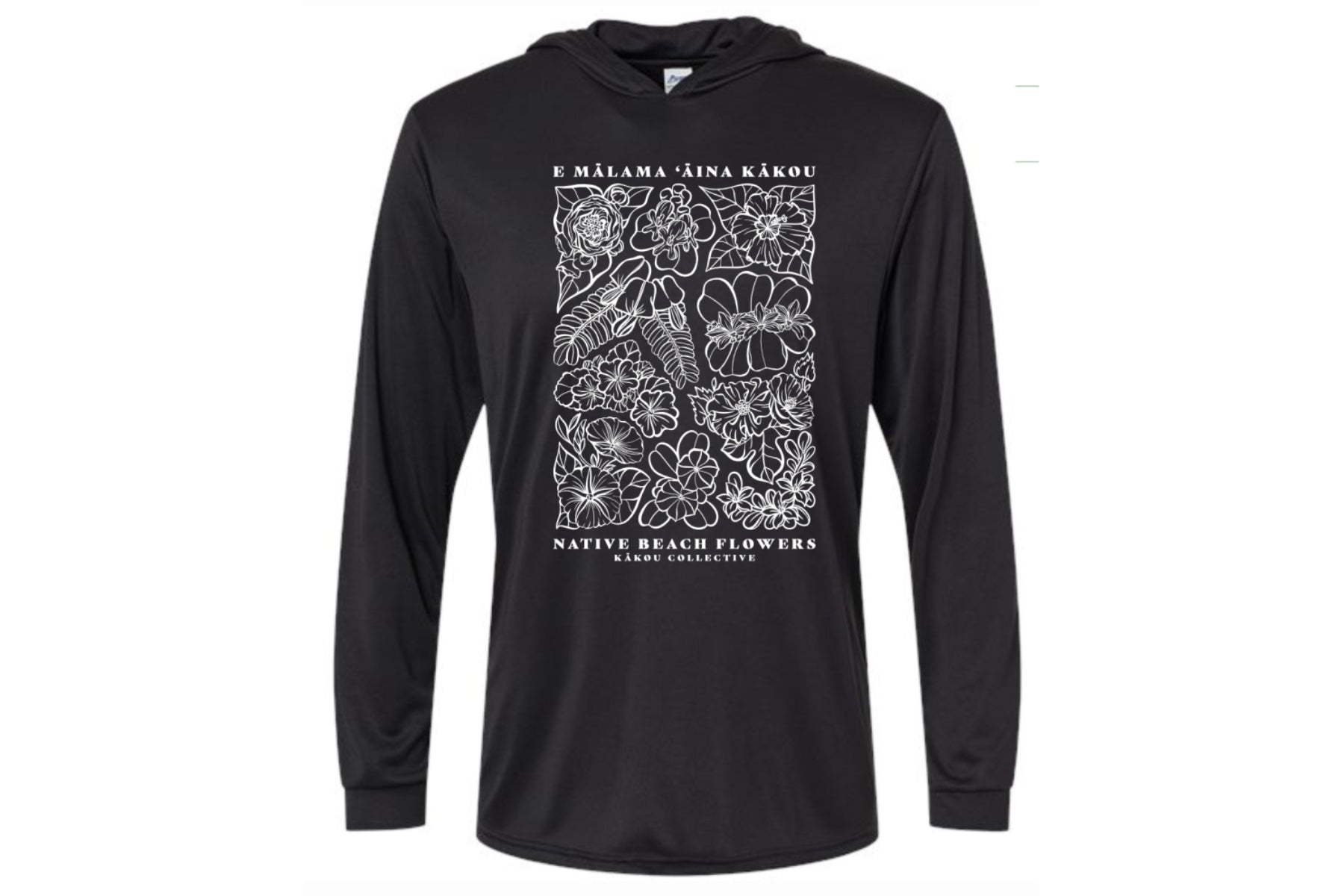 Native Beach Flowers - E Malama Aina Kakou - Long Sleeve Dri Fit