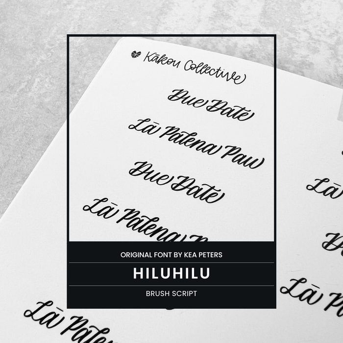 Script Planner Stickers - Hiluhilu (Brush Script)