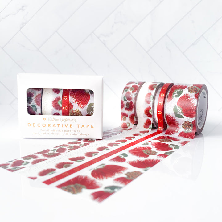 Ohia Lehua Gold Foil Washi Box Set
