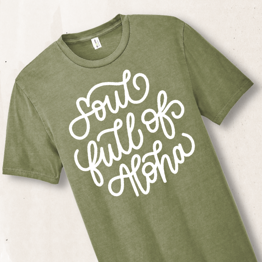 Soul Full of Aloha Organic Cotton T Shirt Kakou Collective