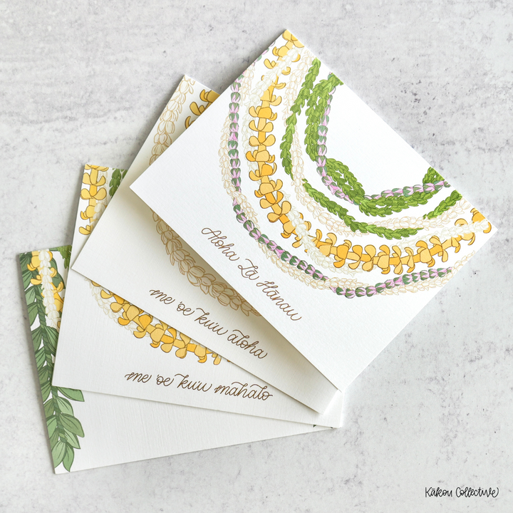 Stacked Lei Greeting Card Bundle