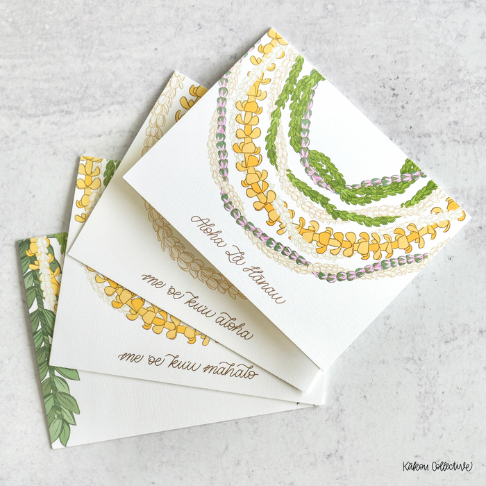 Stacked Lei Greeting Card Bundle