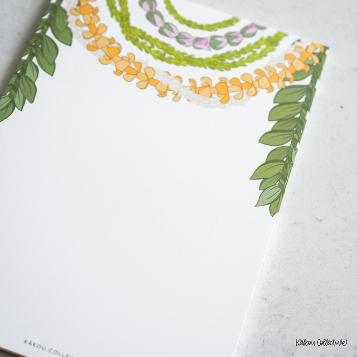 Stacked Lei Notepad 5x7 in