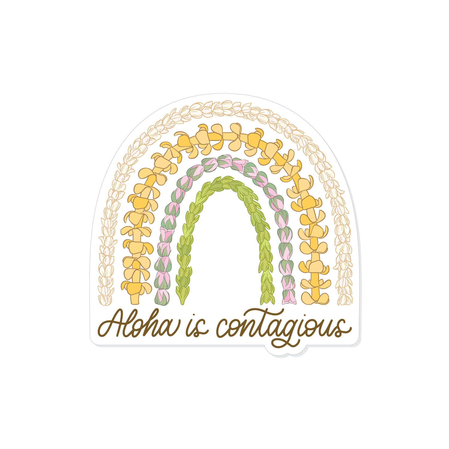 Aloha is Contagious Vinyl Sticker