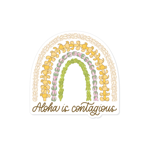 Aloha is Contagious Vinyl Sticker